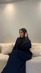 Jellaba Dentelle Noire Caftan Assala